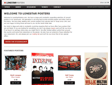 Tablet Screenshot of lonestarposters.com